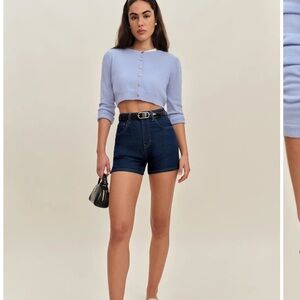NEW reformation Nora stretch high rise Jean shorts